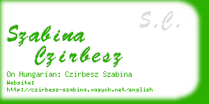 szabina czirbesz business card